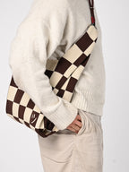 Block bag - brown/creme