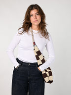 Block bag - brown/creme