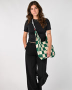 Block bag - green/creme
