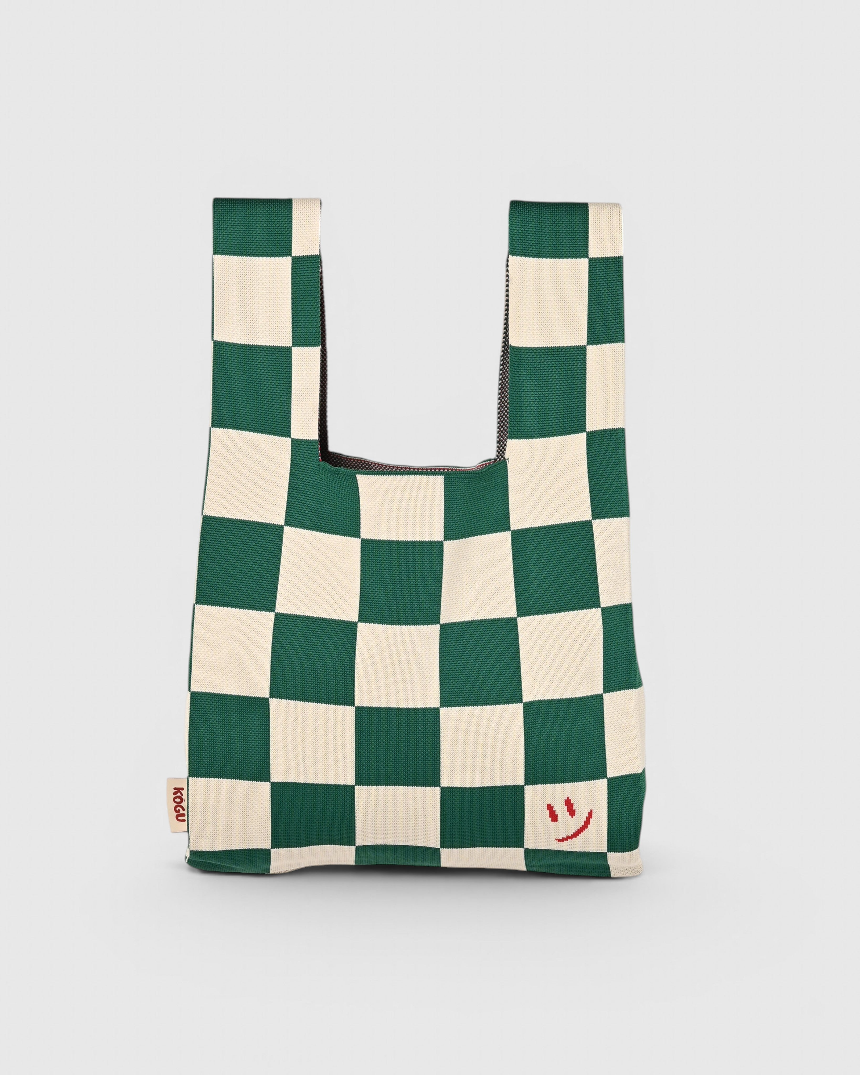 Block bag - green/creme