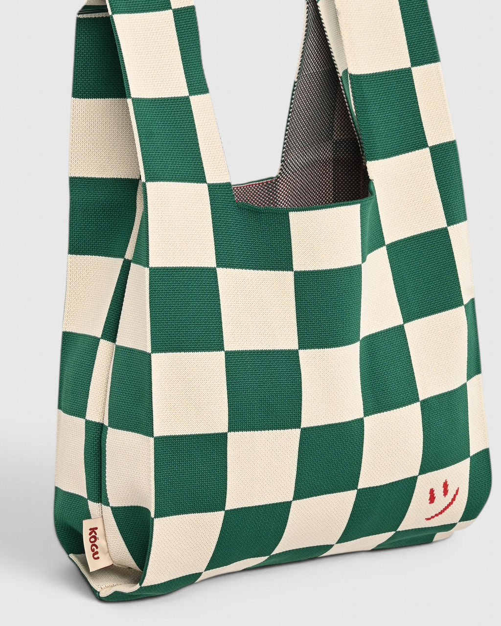 Block bag - green/creme